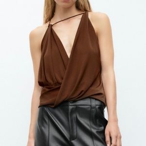 Zara Draped Asymmetrical Top